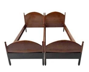 Willem Penaat Art Deco Amsterdamse School Twin Beds for Metz & Co., 1920s